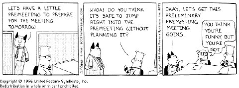 Dilbert pre-premeeting