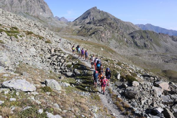 Sul sentiero tra il Rifugio Sella e il Rifugio Vallanta